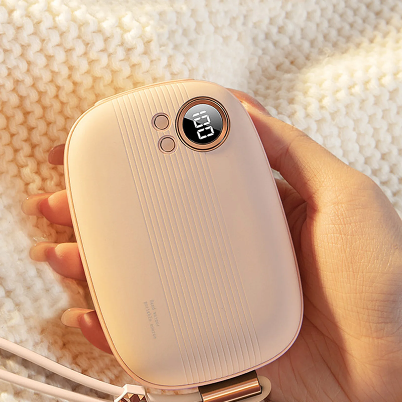

Mini Electric Hand Warmer USB Rechargeable Power Bank Winter Heater Home Outdoor Travel Handy Warming Tool 10000mAh