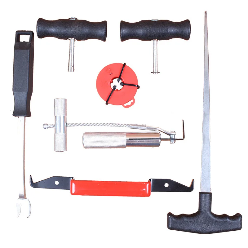 7PC Windscreen Glass Removal Set Car Van Windshield Kit Garage Hand Tools Rubber Buckle Glue Scraper Interior Bar | Инструменты