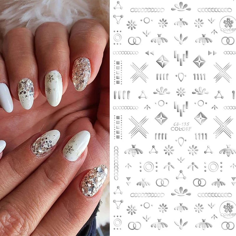 1 лист золотого и серебряного цвета металлическая лента стикер для ногтей бумага