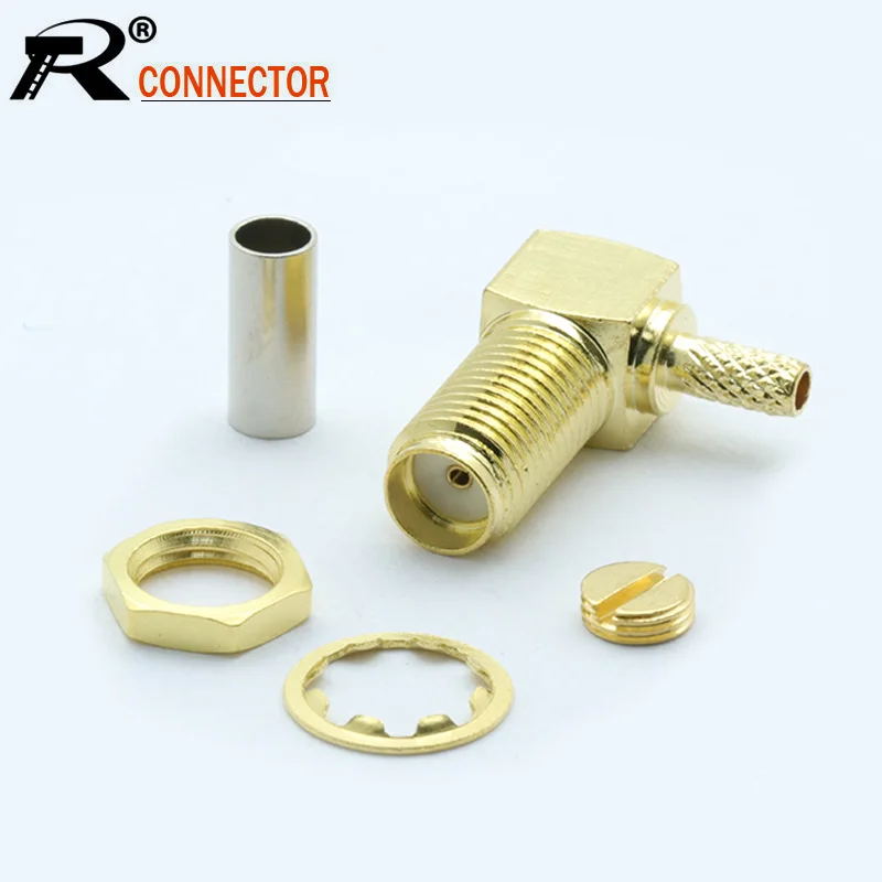 Разъем SMA для пайки RG316 RG178 с прямым углом поворота 10 шт./лот|adapter connector|l connectoradapter