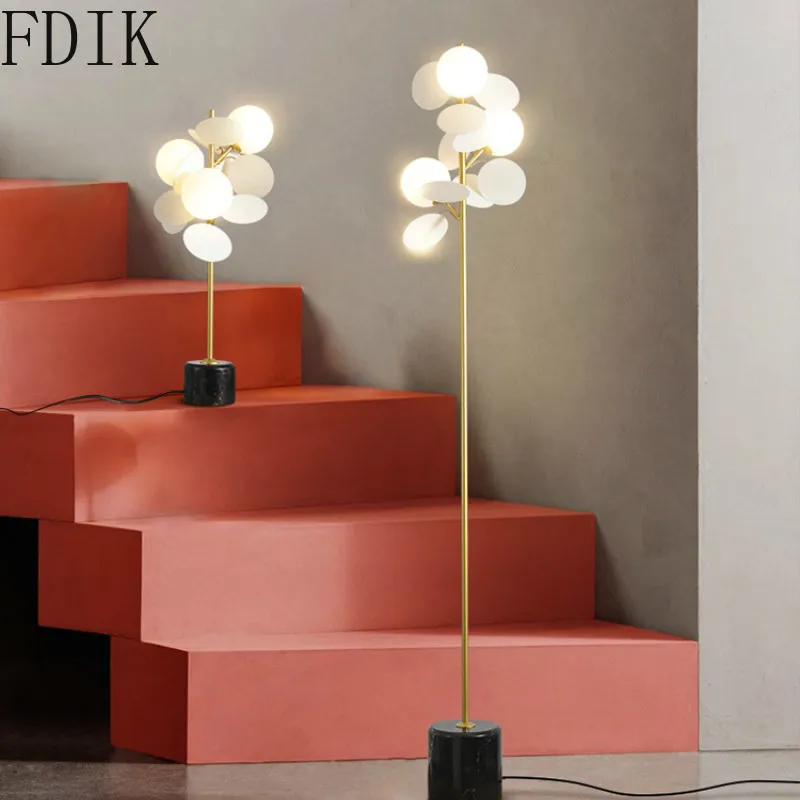 Современная светодиодная Напольная Лампа настенная лампа с искусственным
