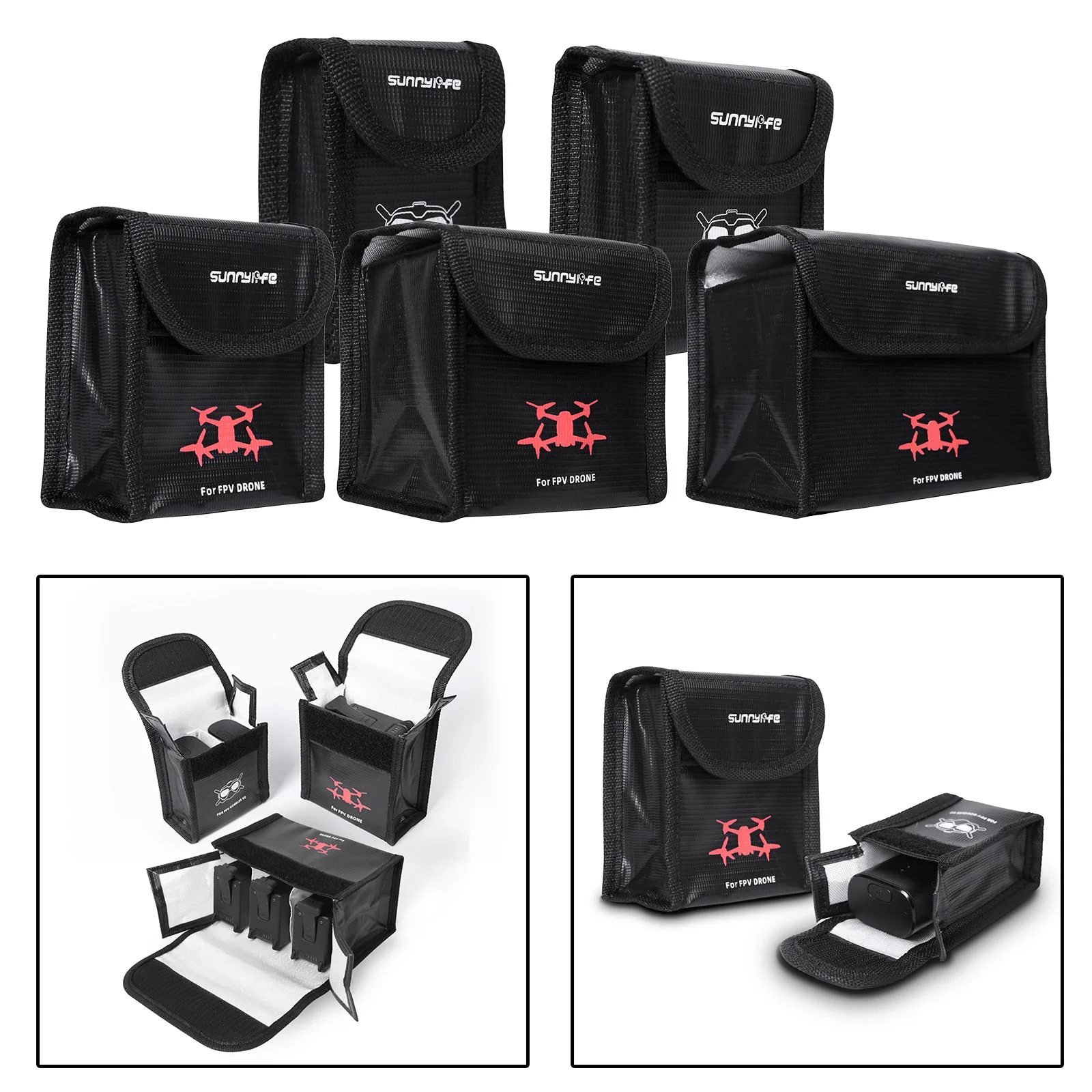 

Batteries Safe Bag Guard Charger Guard Pouch for DJI FPV Drone Googles V2