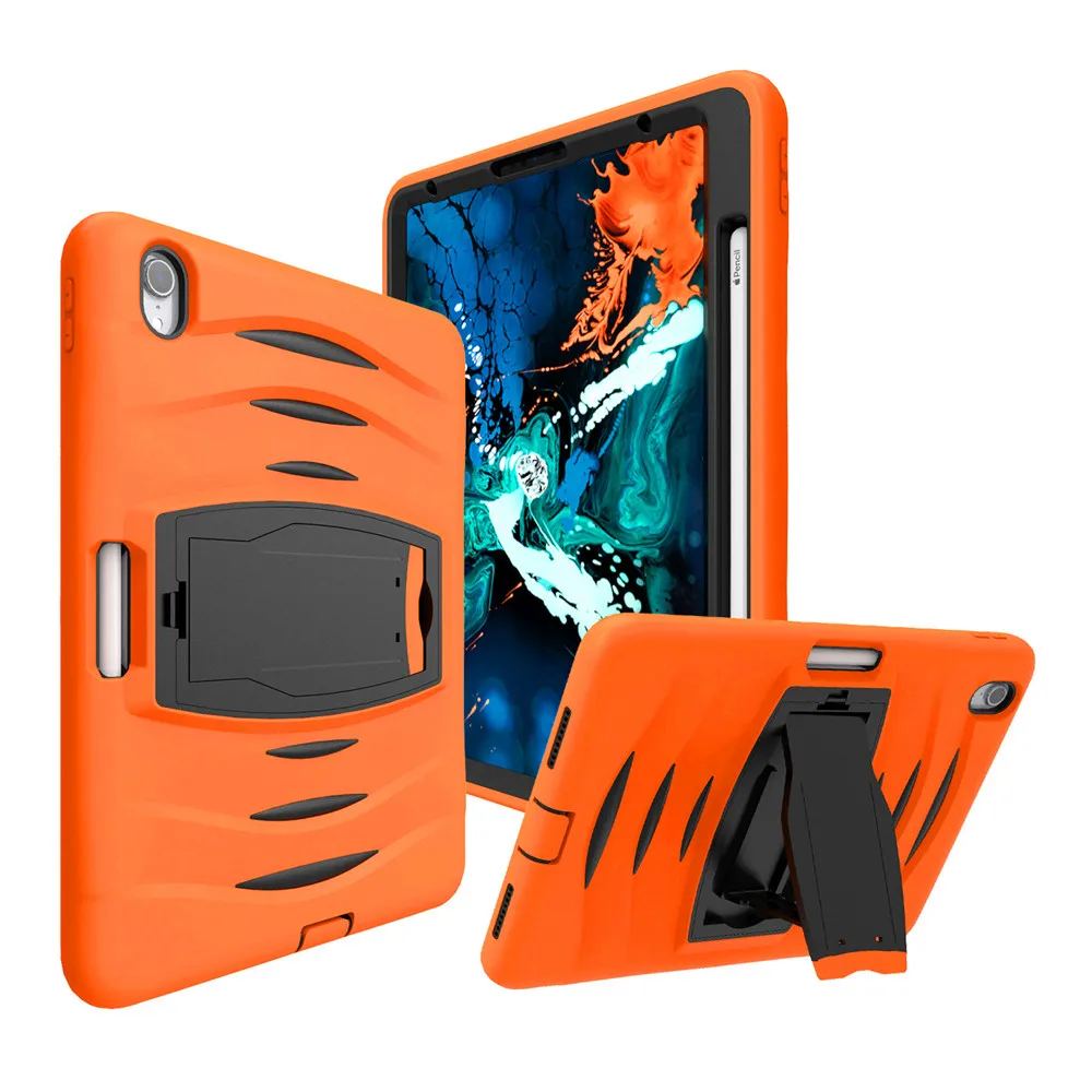 Для Apple iPad Pro 12,9 планшетный чехол 3-в-1 прикрепляющийся к противоударный PC+ силиконовый защитный чехол для планшета с кронштейн и держатель для ручки