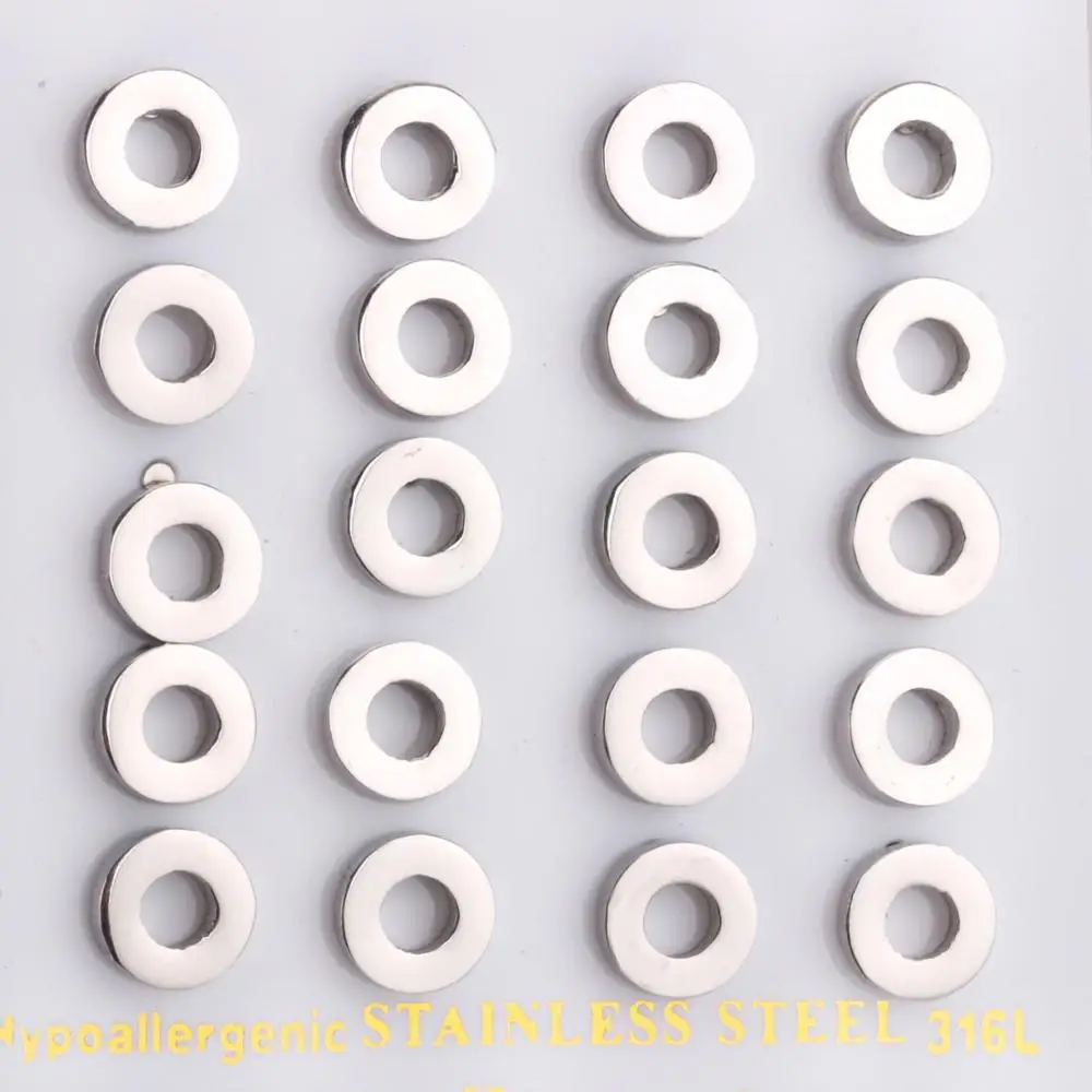Серьги гвоздики круглые из нержавеющей стали золотистого цвета|round studs|studs |