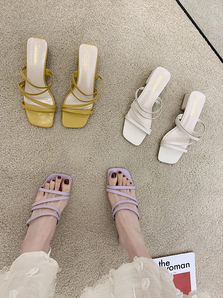 

new Summer Women Sandals Fashion casual shoes spring Semi-high Heeled Sandals WOMEN'S Shoes