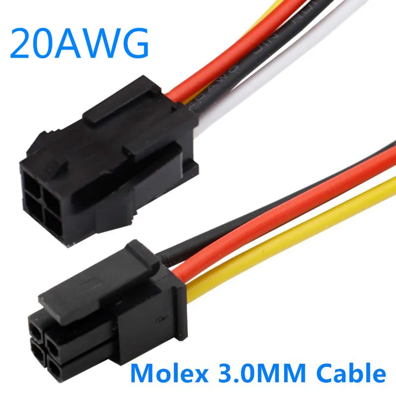 

5PCS Molex 3.0MM Cables 20AWG Small 5557 5559 Male Female Air Docking Electronic Cable, MX3.0 43025 Terminal Line