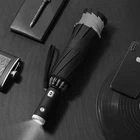 Автоматический обратный зонтик со светодиодом 10 Bone Ветрозащитный складной перевернутый мужской зонт для дождя для женщин и мужчин автомобильный светильник Paraguas