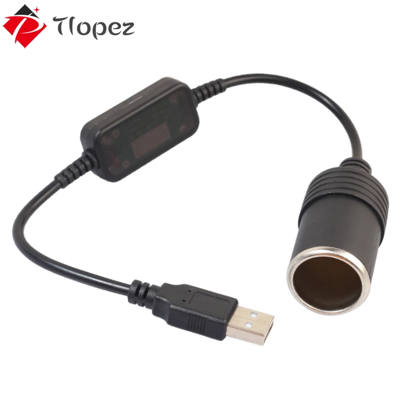 USB A Male 5 В до 12 DC конвертер розетка для автомобильного прикуривателя Женский