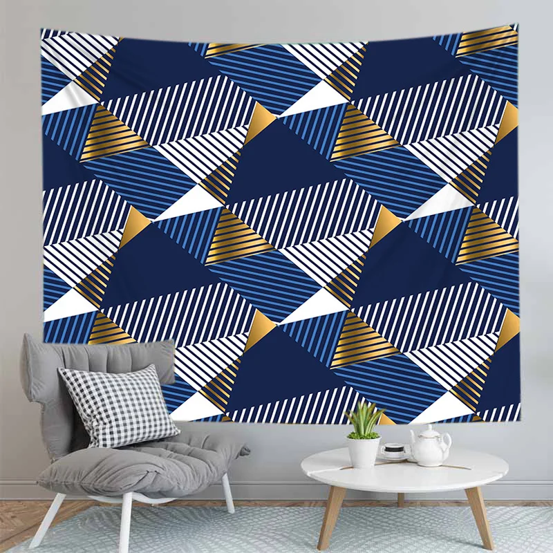 

Geometry Tapestries Wall Hanging Blanket Bohemian Rhombus Rectangle Bedspread Decor Bedroom