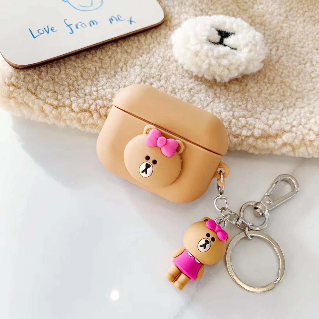 Для Apple Airpods Pro Чехол 3D милый мультяшный силиконовый чехол для наушников для Airpod 3 Чехол Для Air Pods Pro Портативный брелок - Цвет: 5