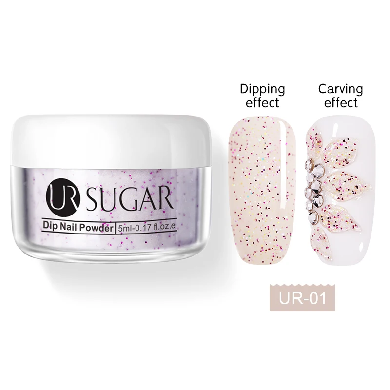 1 Ur Sugar 5 мл Искрящийся 3 в 1 погружающийся порошок для ногтей акриловый порошок для вырезания наращивание ногтей Блестящий Порошок Dip порошок для ногтей - Цвет: 1