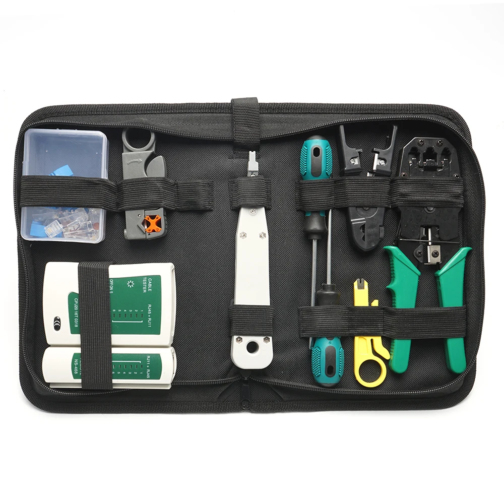 Cable-Tester Connector-Plug Crimper Network Wire-Stripper Ethernet-Lan-Kit Cat5e Rj45 | Мобильные телефоны и аксессуары