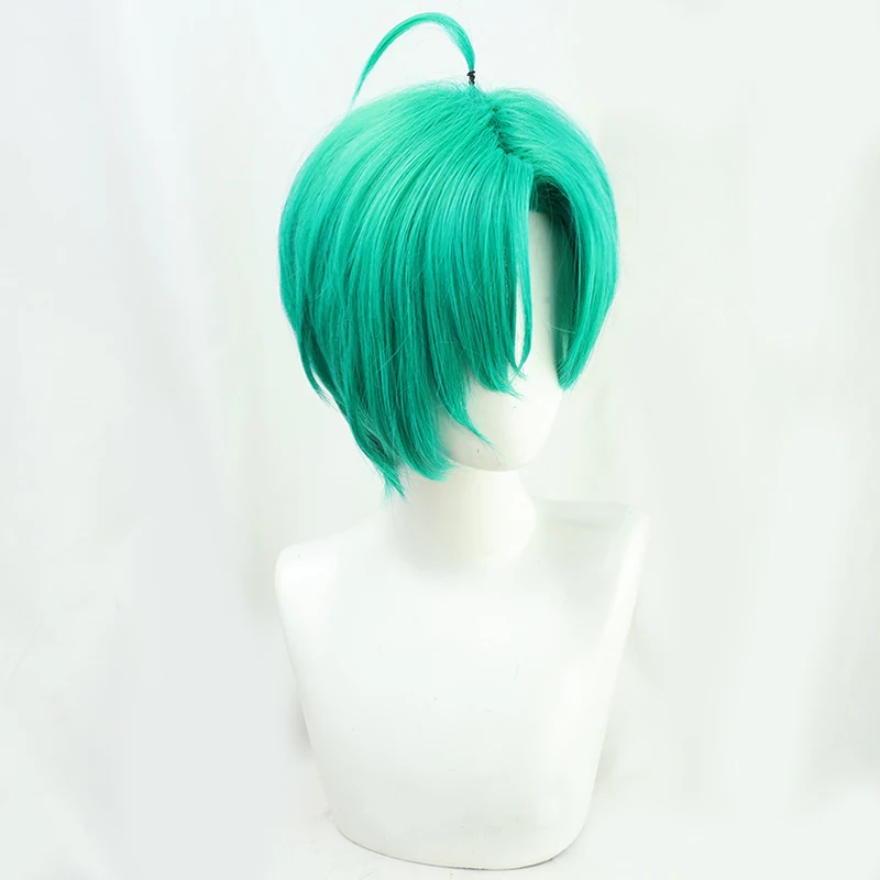 Парик для косплея Ryuu Shen зеленая длинная коса/короткие термостойкие