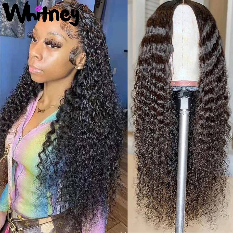 

Malaysian Deep Wave Lace Front Wig 100% Remy Human Hair Lace Wig 4x4 Lace Closure Wigs For Women Deep Water Weave Curl Lace Wigs
