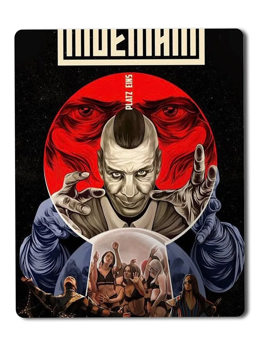 Коврик для мыши с принтом Музыка Rammstein Тиль Линдеманн - 6343 В |