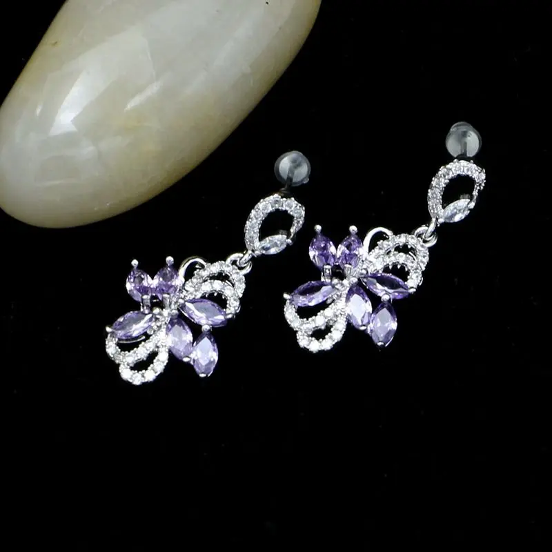 Модные серебряные серьги-капли 925 пробы ювелирные изделия длинные серьги с