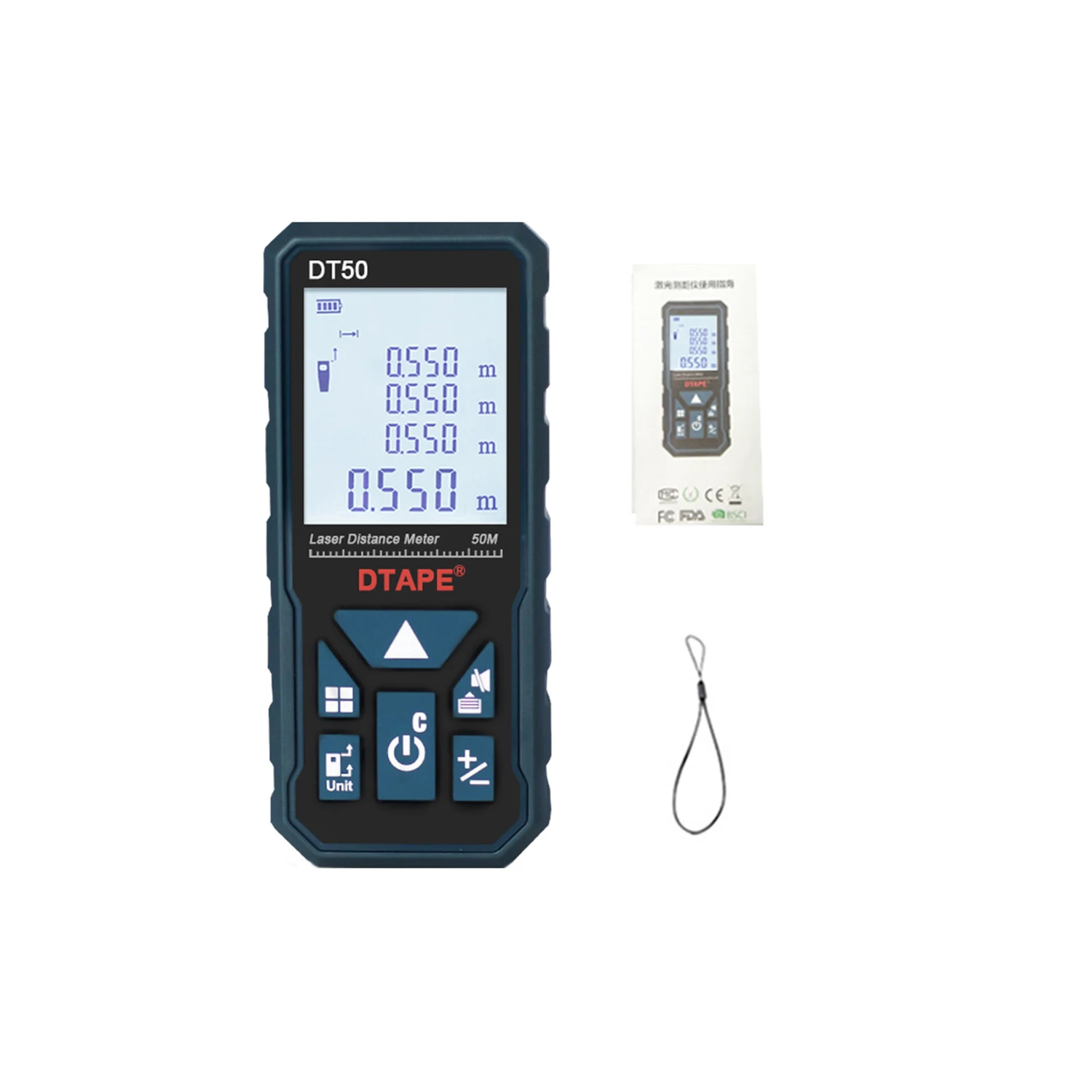 Цифровой лазерный дальномер 2 мм 50 м до 120 мини высокоточный 0 дюйма ЖК-дисплей для