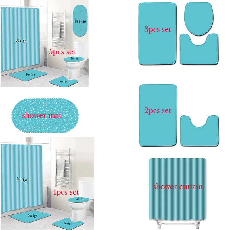 F креативный CD коврик для ванной комнаты 5 шт. рождественские коврики