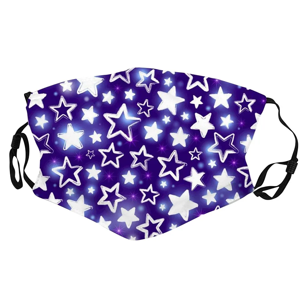 

1PC Colorful Printing Mask Reusable Washable Comfortable Face Mask Can Put Activated Carbon Filter Pad Anti Haze Masque
