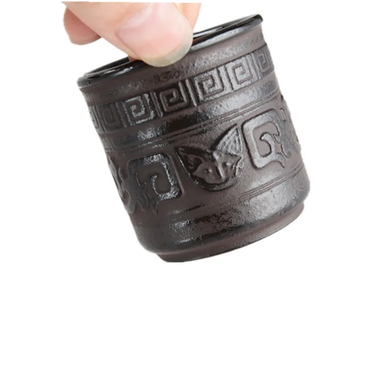 Чугунные Ретро чайные чашки резные и кружки традиционная китайская посуда для