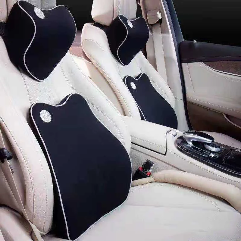 

Feliy Memory Foam Car Neck Pillow Auto Seat Support Waist Back Cushion Auto Headrest Massage Lumbar Pillow Car Seat Cushion Sets