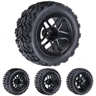 4 шт. резиновые шины и губчатые вставки для колесных ободов RC 110, шины Monster Truck HSP бронтозавр 94111 Redcat Himoto