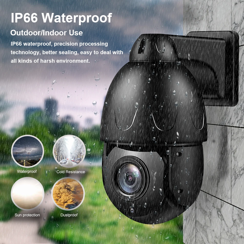 Безопасности POE 8MP 4K IP PTZ Камера 8 мегапикселей функции панорамирования наклона и