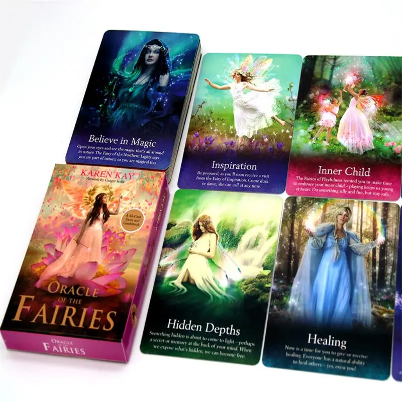 

Oracle of the Fairies 44 Cards Deck and Guidebook English Tarot Party Board Game 24BD