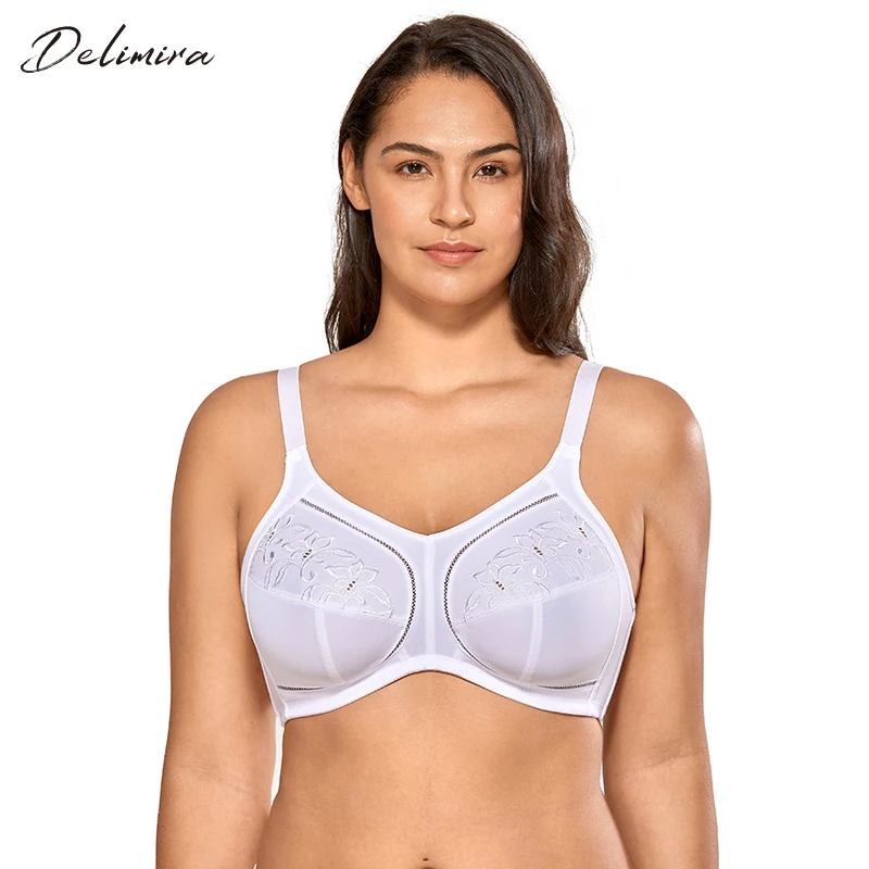 DELIMIRA Для женщин цветочный Вышитые пленка с полным покрытием без проволоки