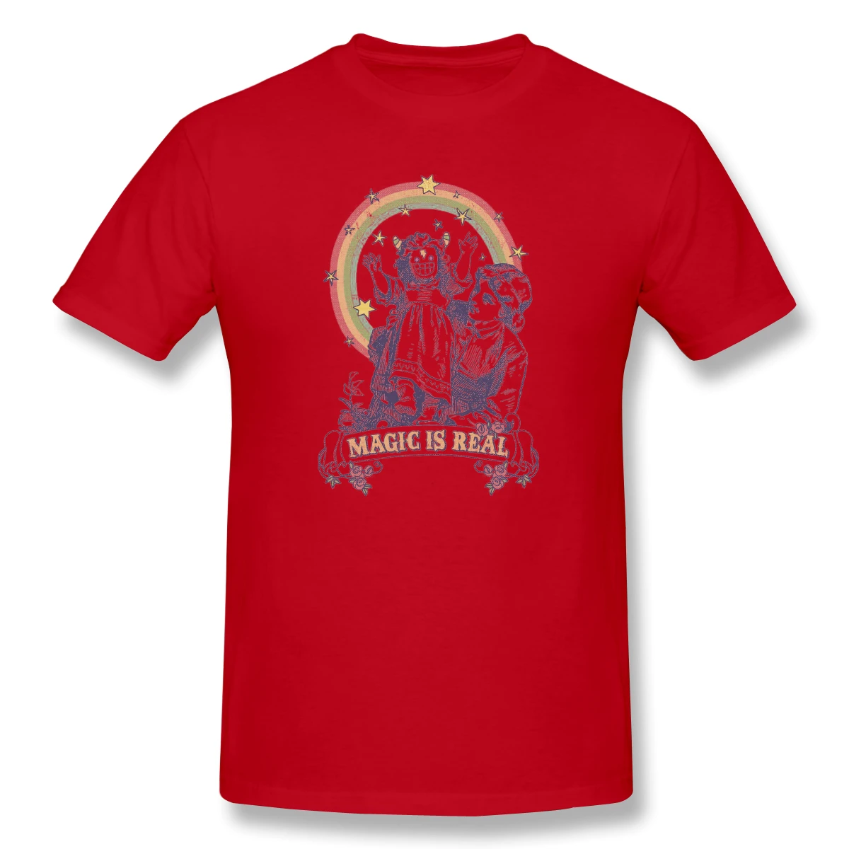 

MAGIC IS REAL!! Men's Basic Short Sleeve T-Shirt Funny R302 T-shirts Eur Size