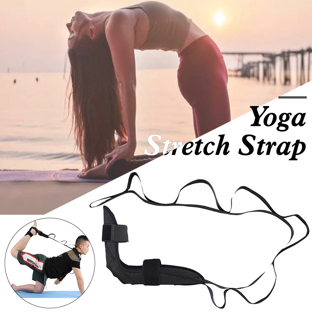 

Yoga Strap Multi-Loop Stretch Strap with Foot Cushoion for Physical Therapy Pilates Dance