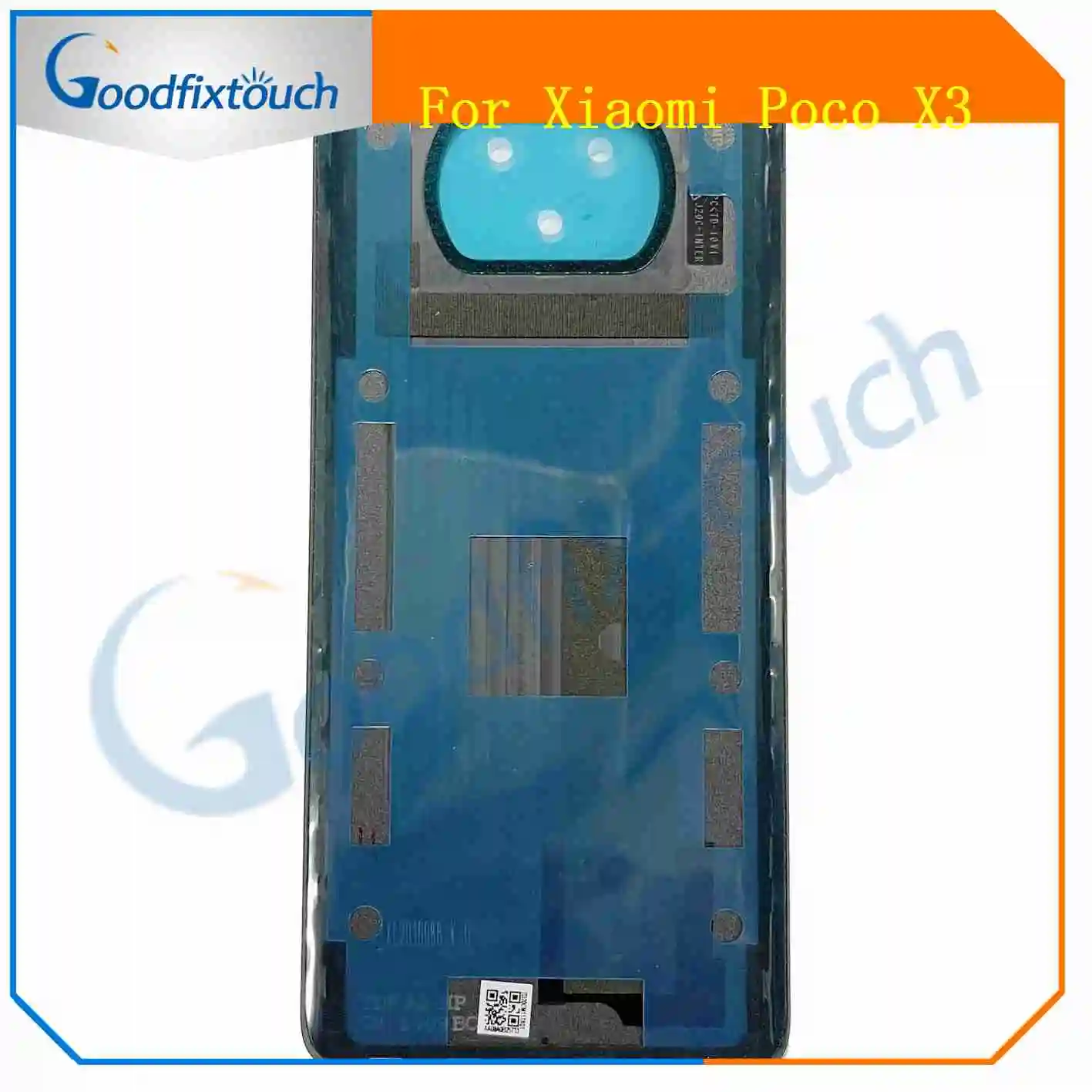 Крышка батарейного отсека для Xiaomi Poco X3 NFC Задняя стеклянная крышка корпуса задняя
