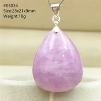 genuine natural purple kunzite cat eye pendant women water drop kunzite necklace crystal reiki jewelry aaaaa