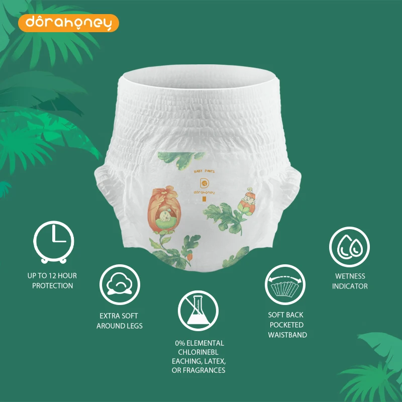 

Dorahoney Training Panties for Children Infant Soft Comfort Nappies For Kids Active Products Size 4 Disposable Diapers-panties