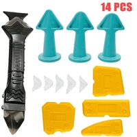 14pc caulking nozzle applicator finishing tools kit spatula plastic glue shovel tile brick joints floor silicone remover tools