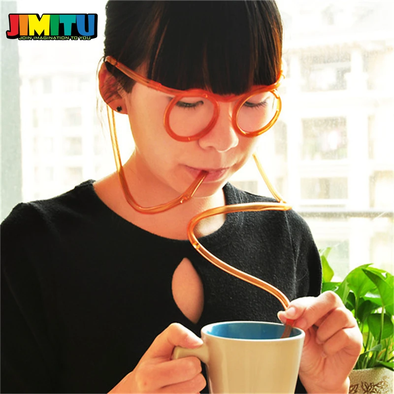 Мягкие пластиковые очки JIMITU Fun гибкие игрушки для питья разные цвета забавные