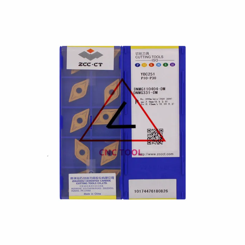 

10 шт. оригинальных китайских токарных вставок DNMG110404-DM YBC251 ZCCCT