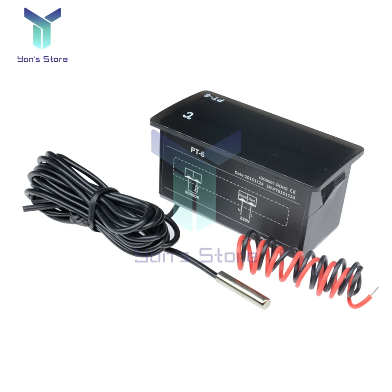 Цифровой автомобильный термометр 220 В 12 постоянного тока измеритель температуры