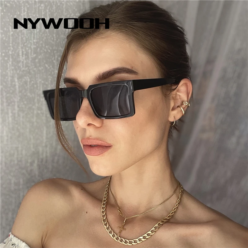 Солнцезащитные очки NYWOOH в стиле ретро UV400 для мужчин и женщин небольшие винтажные