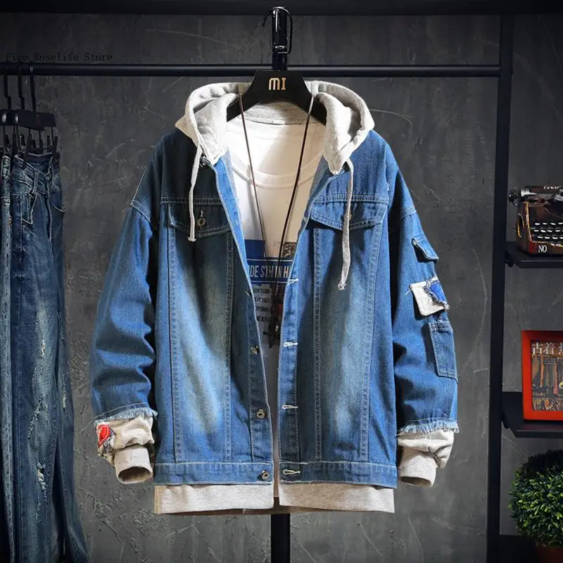 Джинсовая куртка в стиле ретро Уличная Повседневная куртка-бомбер верхняя