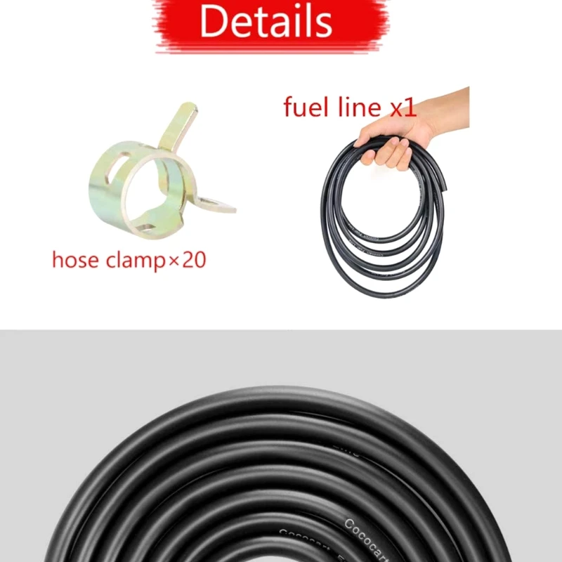 

H051 3/16 Inch ID Gas Fuel Line Tubing Hose Clamps Compatible with Kawasaki Kohler & Small Engines