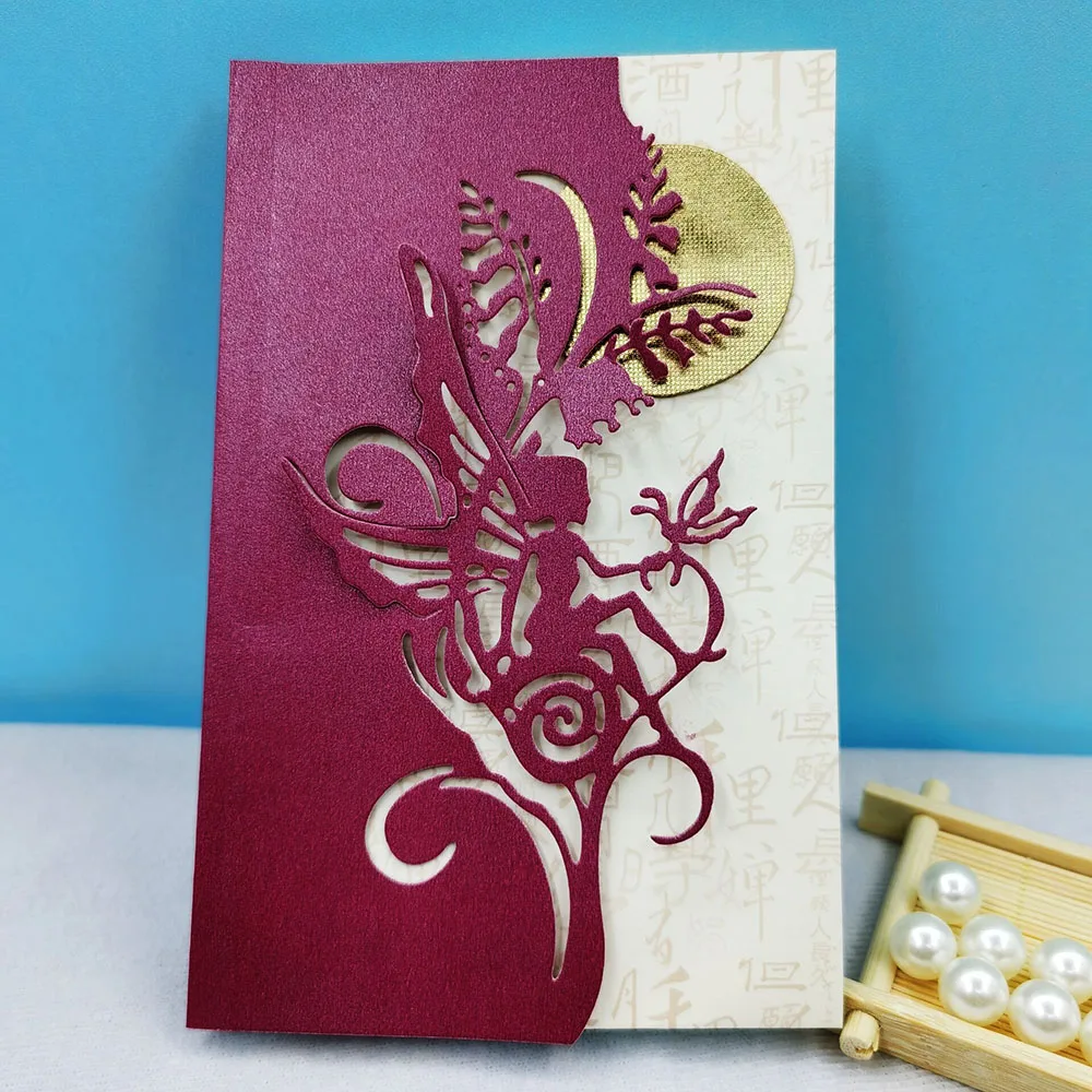 

Fairy Card Border Metal Cutting Dies Scrapbooking DIY Die Cut Mold Album Card Making Decor Paper Craft Handmade Die