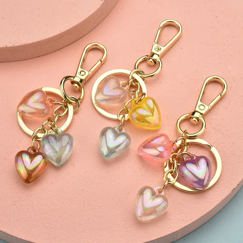 

New Cartoon Acrylic Series Love Keychain Simple Student Bag Keychain Small Gifts Wholesale Cute Couple Gift