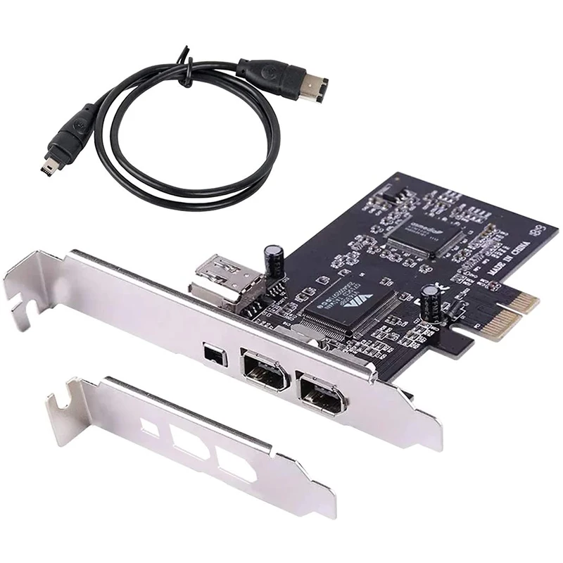 Плата PCIe Firewire для контроллера Windows 10 IEEE 1394 PCI Express 4 порта (3x6 контактов и 1x4 контакта)