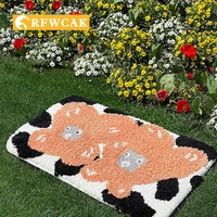 simple and cute cow bathroom absorbent kitchen carpet home decoration hallway bedroom porch no sand mat tatami machine washable