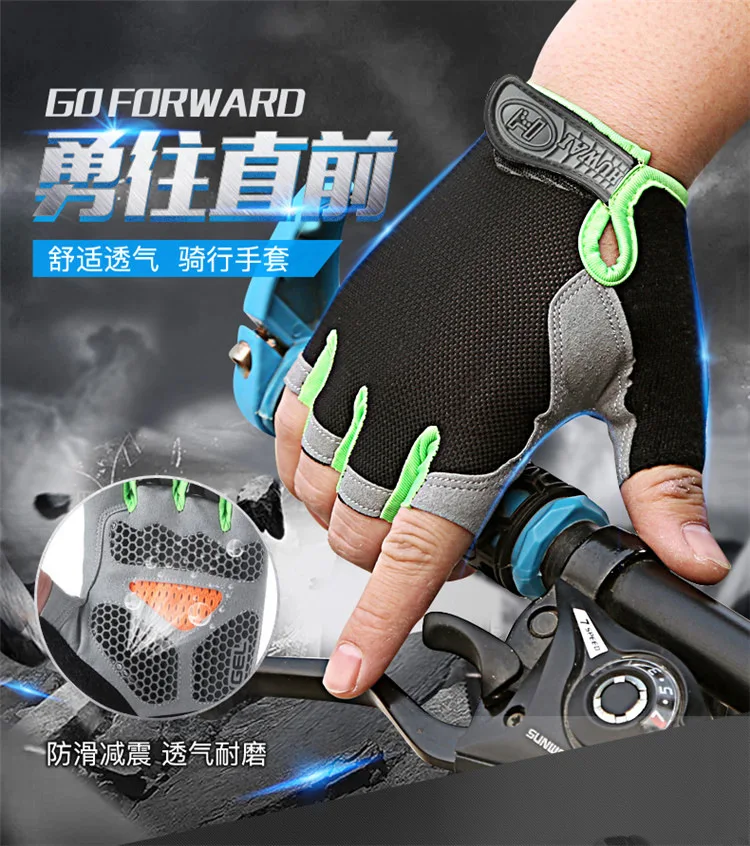 Fishing Gloves Outdoor Sports Sun Protection Half Finger Gloves Fitness Non-Slip Breathable Riding Fishing Gloves Tackle Pesca