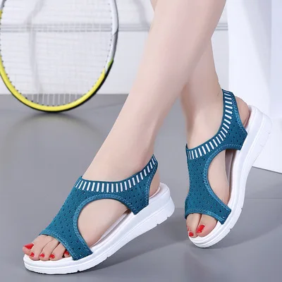 

fly-woven women's Summer leisure, sports, shoes, sandals, breathable, large size and light weight.