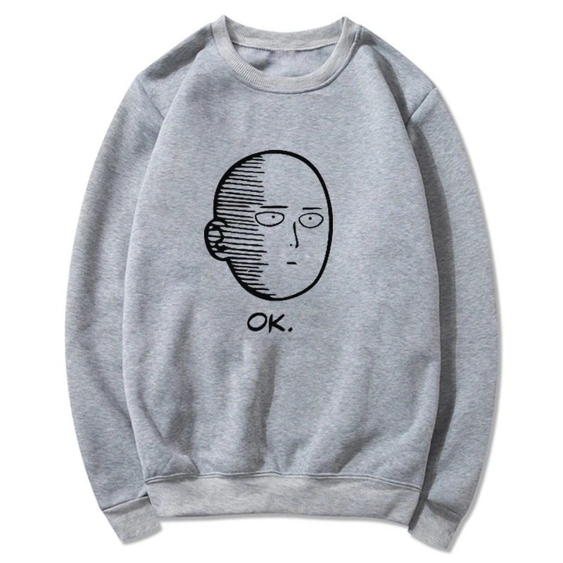 

Unisex ONE PUNCH-MAN Saitama Cotton Hoodie Casual O Neck pullover Hoodie ONE PUNCH-MAN SCP Foundation Hoodie