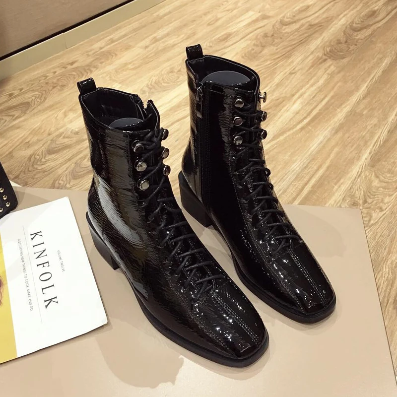 Wellwalk/ботинки Martens женская зимняя обувь женские ботинки Челси на квадратном