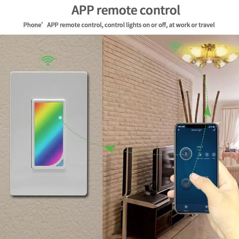 Wifi настенный Rgb светодиодный сценический светильник умный выключатель света 1200